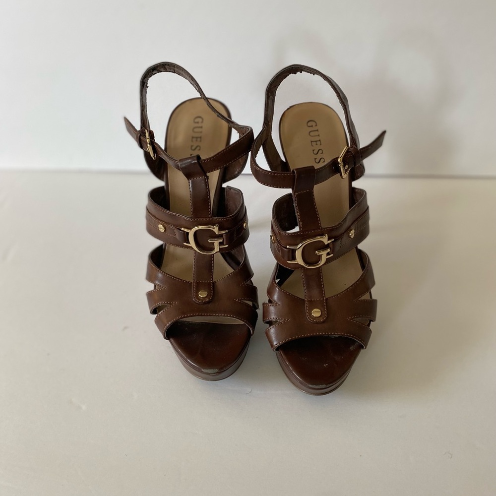 Guess Brown High Heeled Sandals